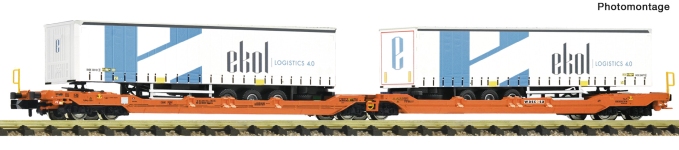 Fleischmann 6660104 - N - Gelenk-Taschenwagen T3000e Ekol, Wascosa, Ep. VI